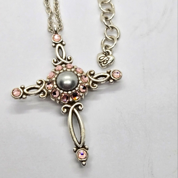 BRIGHTON MOON STRUCK CROSS REVERISIBLE  NECKLACE - Picture 3 of 6